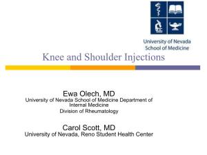Knee and Shoulder Injections
