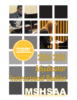 Adjudicator Instructional Booklet 2015-2016