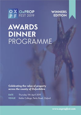 Awards Dinner Programme