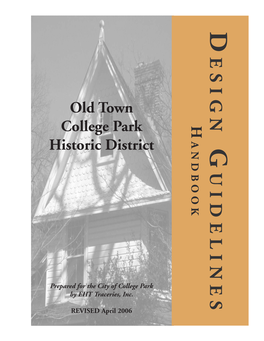 Old Town College Park Historic District Design Guidelines