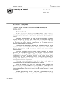 UNSC Res 2231