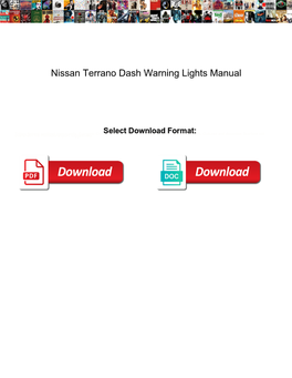 Nissan Terrano Dash Warning Lights Manual