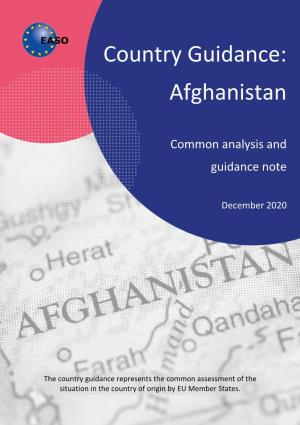 Country Guidance: Afghanistan