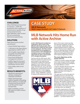 MLB Network Hits Home Run with Active Archive