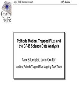 Polhode Motion, Trapped Flux, and the GP-B Science Data Analysis