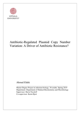 Antibiotic-Regulated Plasmid Copy Number Variation: a Driver of Antibiotic Resistance?