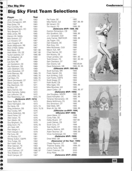 Big Sky First Team Selections Chris Pomajevich, Wide Receiver, 1963