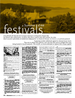 Les Pages Sur Les Festivals D'été