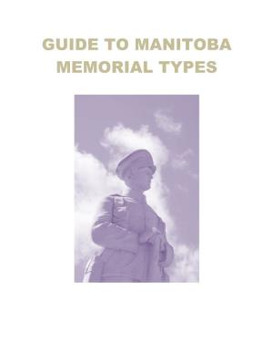 Guide to Manitoba Memorial Types