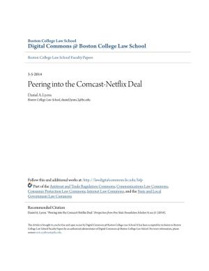 Peering Into the Comcast-Netflix Deal Daniel A