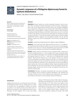 Dynamic Response of a Philippine Dipterocarp Forest to Typhoon Disturbance