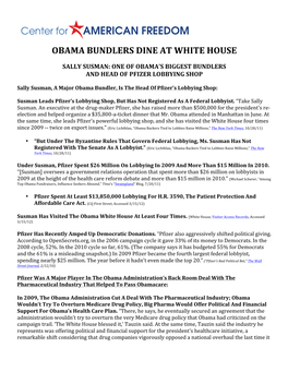 Obama Bundlers Dine at White House