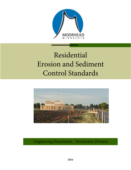 Residential Erosion/Sediment Control Standards