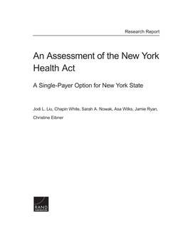 An Assessment of the New York Health Act