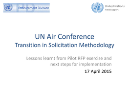 UN Air Conference Presentation