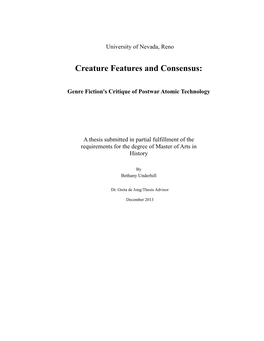 Creature Features and Consensus