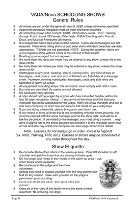 Schooling Show Rules (PDF)