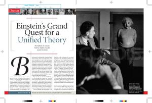 Einstein's Grand Quest for a Unified Theory