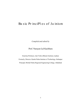 Basic Principles of Jainism