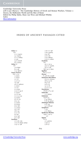 Index of Ancient Passages Cited