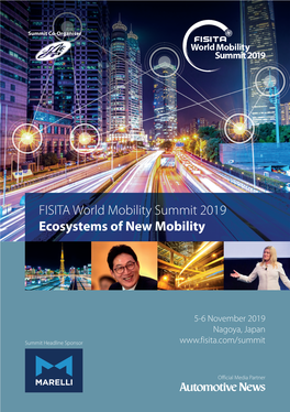 FISITA World Mobility Summit 2019 Ecosystems of New Mobility