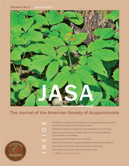 JASA Is Here Because of YOU—Our Authors, Our Editorial Board, JASA’S Supporting Organizations & Associations, Our Advertisers and Our Readers!