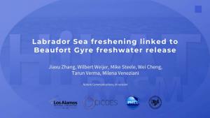Labrador Sea Freshening Linked to Beaufort Gyre Freshwater Release