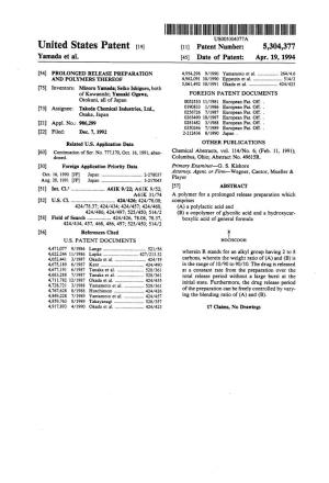 IIIHIIIUSOO5304377A Unitedo States Patent 19 (11) Patent Number: 5,304,377 Yamada Et Al