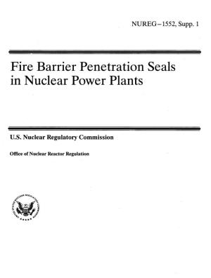 Fire Barrier Penetration Seals in Nuclear Power Plants