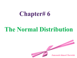 The Normal Distribution Introduction
