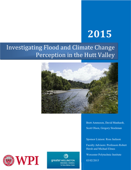 Investigating Flood and Climate Change Perception in the Hutt Valley