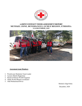 A Joint Conflictneeds Assessment Report Metekel Zone, Benishangul