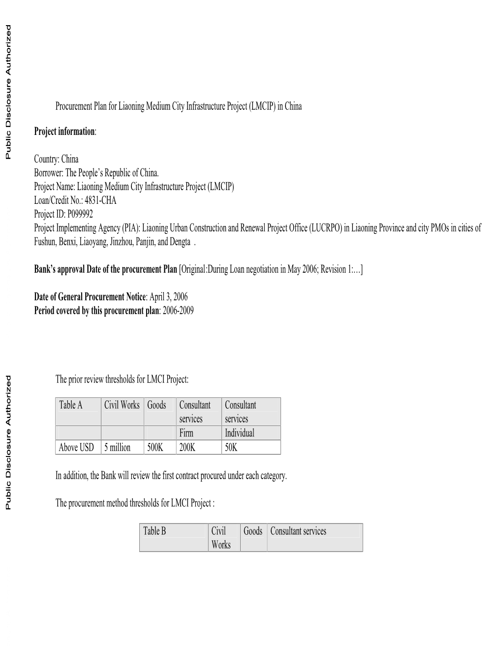 World Bank Document