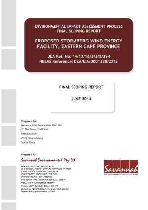 Proposed Stormberg Wind Energy Facility, Eastern Cape Province