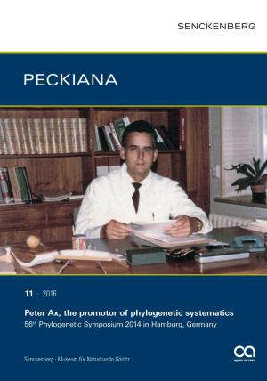11 · 2016 Peter Ax, the Promotor of Phylogenetic Systematics