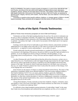 4 Fruits of the Spirit: Friends Testimonies