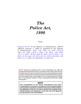 The Police Act, 1990