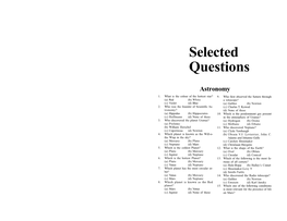 Selected Questions
