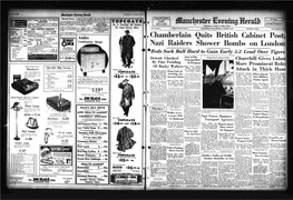 4 Chamberlain ' Quits British Cabinet Post Nazi Raiders Shower Bombs