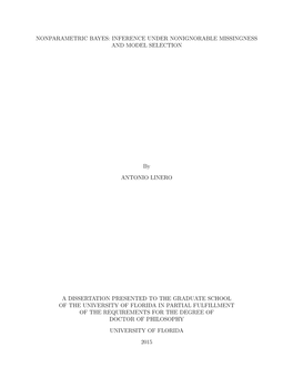 Nonparametric Bayes: Inference Under Nonignorable Missingness and Model Selection