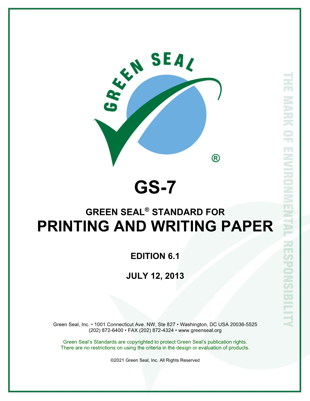 Printing and Writing Paper-GS-7-2021