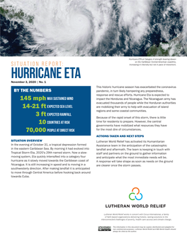 Hurricane ETA at Category 4 Strength Bearing Dowon on the Caribbean Central American Coastline, SITUATION REPORT: Increasing in Intensity but Not in Pace of Movement
