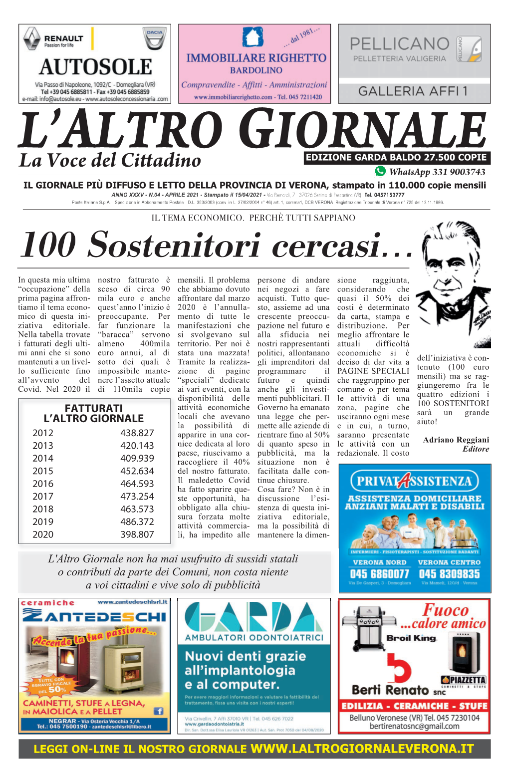 100 Sostenitori Cercasi…