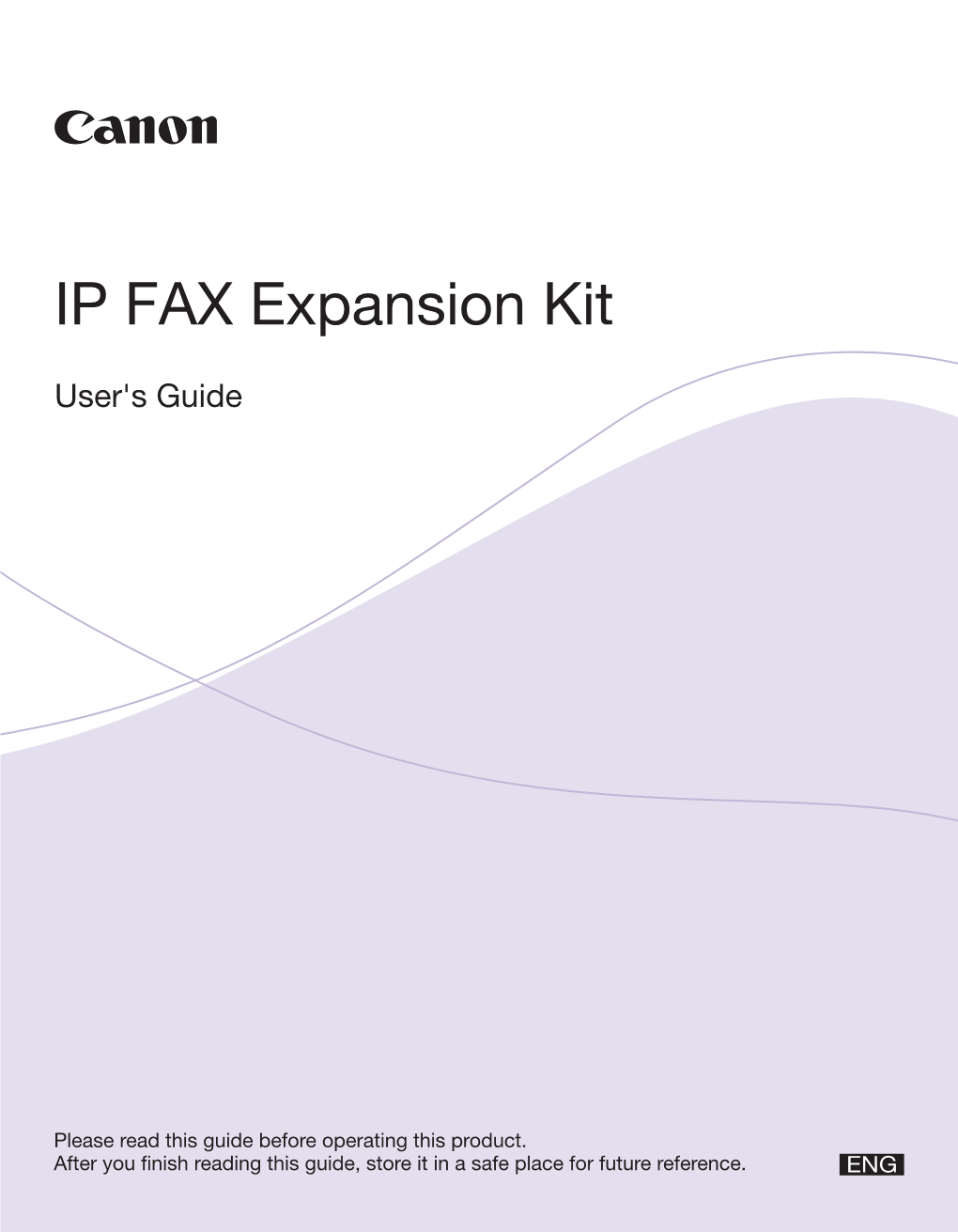 IP FAX Expansion Kit User's Guide