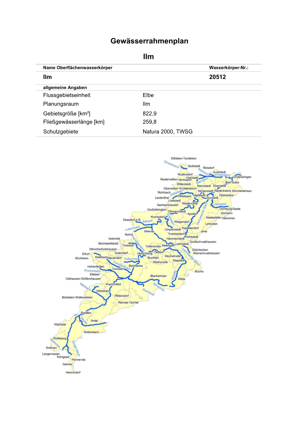 Ilm Gewässerrahmenplan