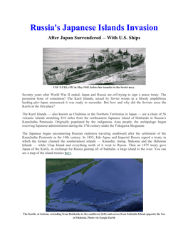 Russia's Japanese Islands Invasion