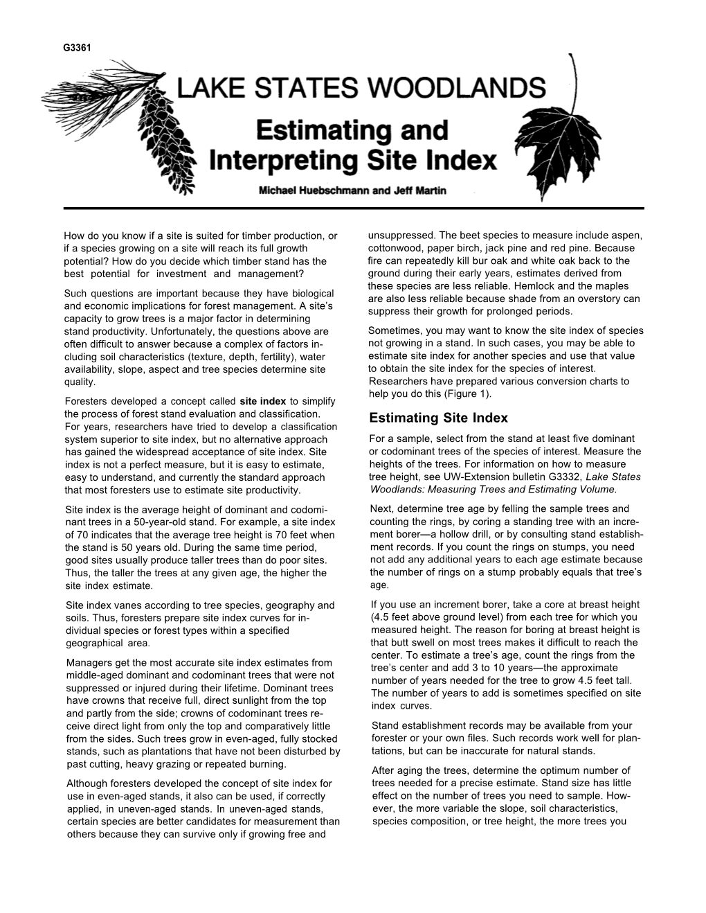 Estimating and Interpreting Site Index RP-03-96-2M-35-E