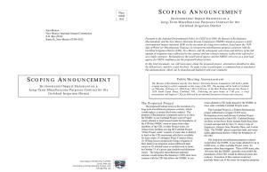 Scoping Announcement Mailing