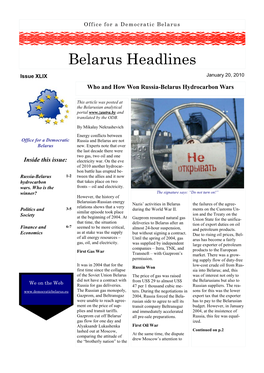 Belarus Headlines XLIX