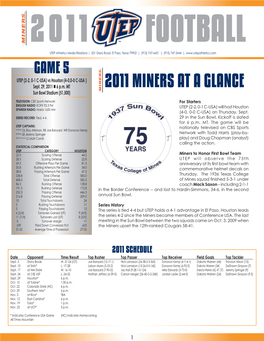 2011 Miners at a Glance